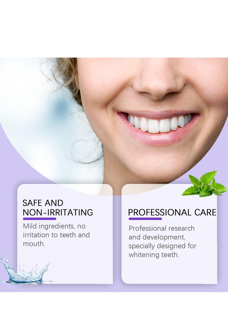 إيلهو مجموعة معجون أسنان أرجواني ، معجون أسنان أرجواني تبييض الأسنان معزز فعال سريع تفتيح تنظيف مصحح لون الأسنان لإزالة بقع الأسنان وتغيير الأسنان الصفراء للأسنان الحساسة - Image 5