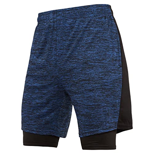 Ultra Performance 3 Pack Mens 2 in 1 Athletic Running Shorts 7 inch Inseam Workout Gym Compression Shorts for Men - Image 3