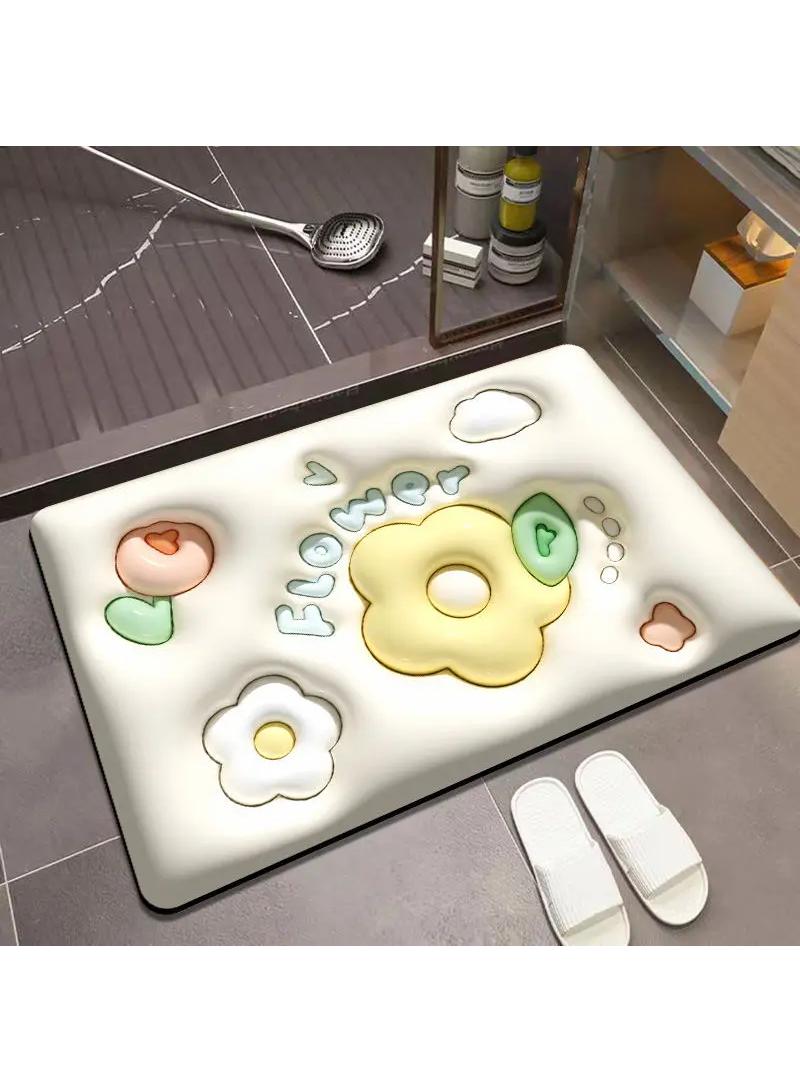 40*60cm Diatom Mud Silicone Bath Mat Quick Drying Bathroom Mat - Image 1
