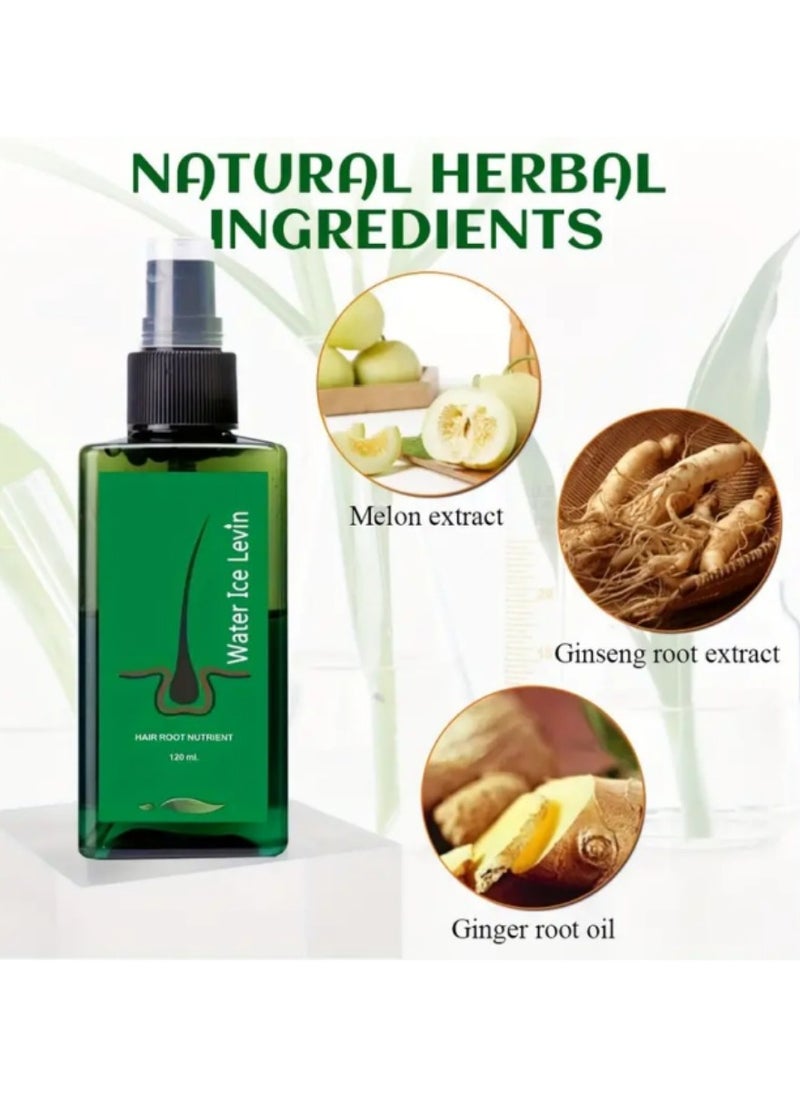 Water Ice Levin Revitalize Thin Hair with Men's Dense Essential Oil Hair Care Serum - Natural Plant Ingredients for Thicker-Looking Hair  - Image 5