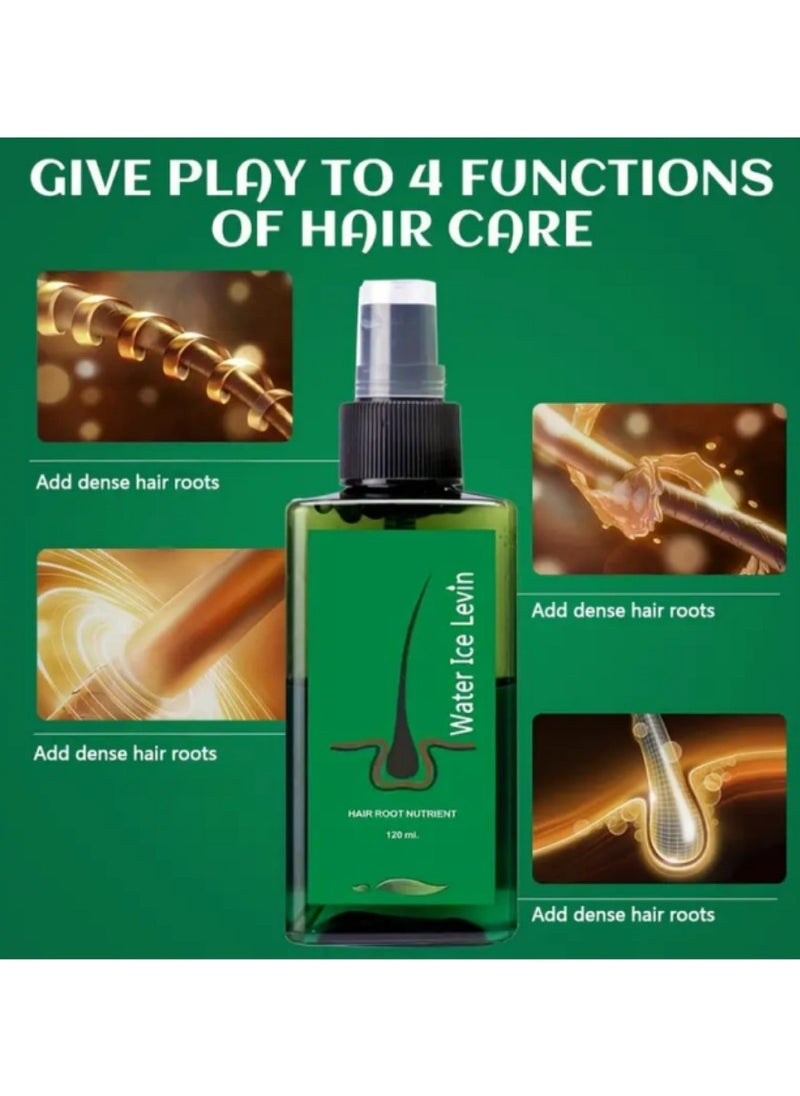 Water Ice Levin Revitalize Thin Hair with Men's Dense Essential Oil Hair Care Serum - Natural Plant Ingredients for Thicker-Looking Hair  - Image 3