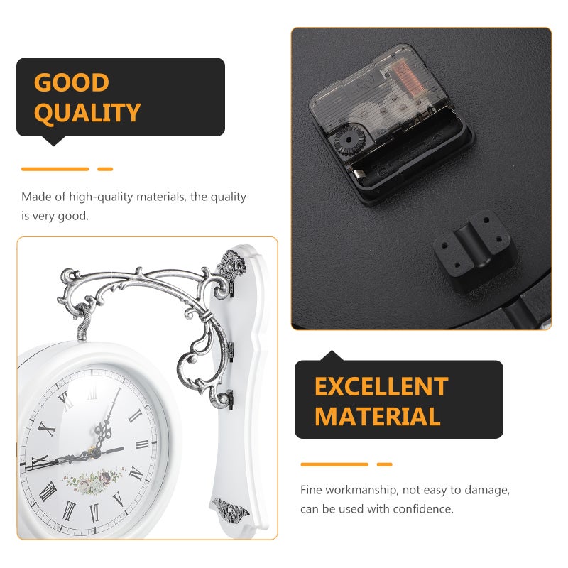 Double Sided Wall Clock Double Sided Hanging Clock Double Sided Rotation Clock - Image 3