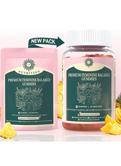 Nutrition Vital Source Nutrition Premium Feminine Balance Gummies for Women’s Health Wellness Immune Support Vegan Gluten Free Hawaiian Pineapple 60 Gummies 30 Servings New Packaging  - Image 1