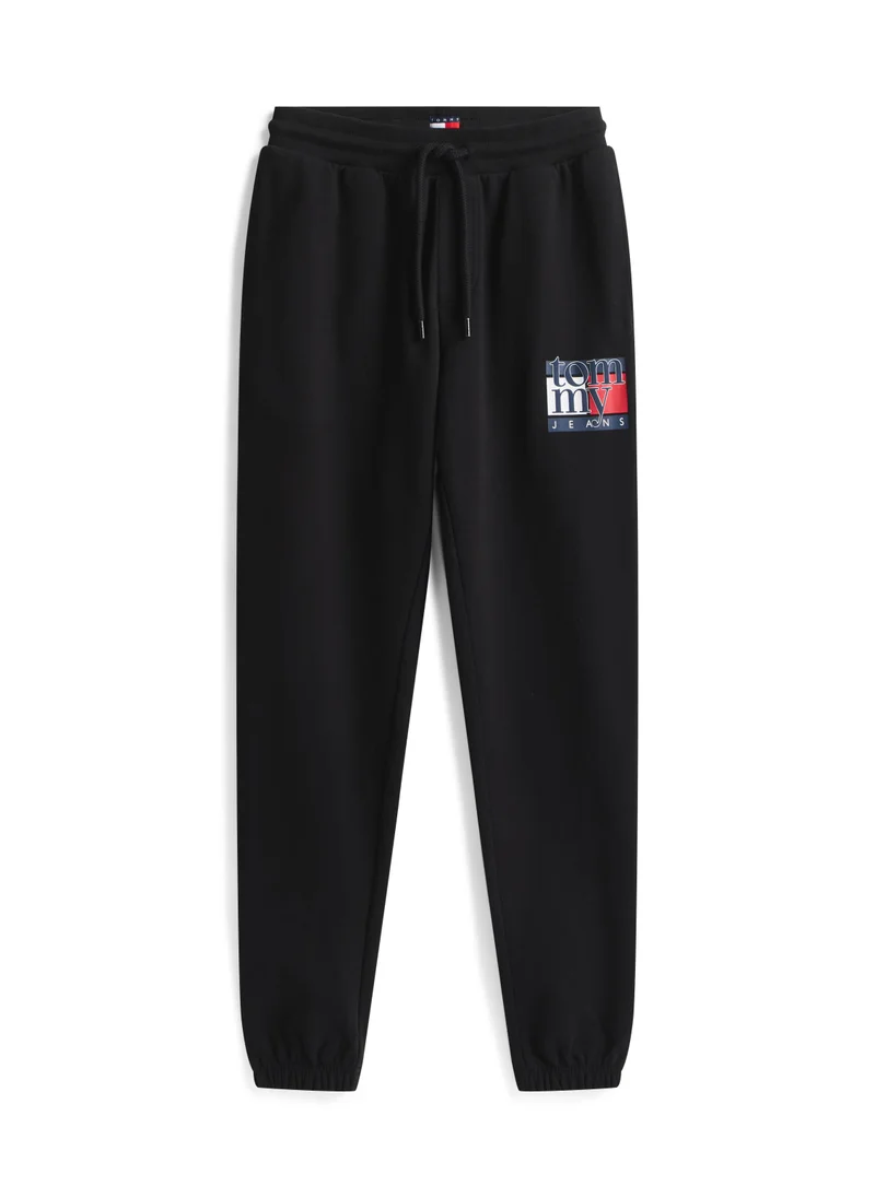 TOMMY JEANS  Flag Logo Slim Terry Joggers for Men | Best Price UAE