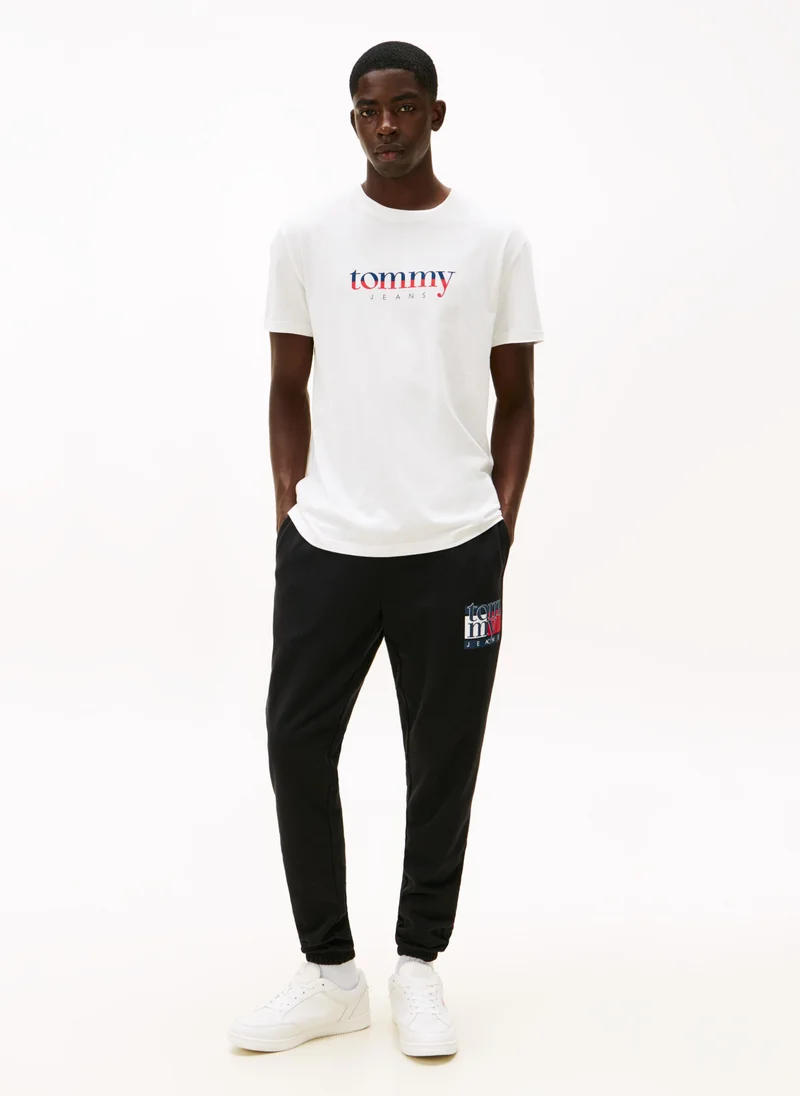 TOMMY JEANS  Flag Logo Slim Terry Joggers for Men | Best Price UAE
