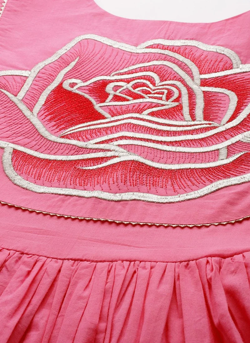 ZERESOUQ Pink Ethnic Maxi Dress