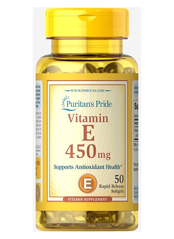 Puritan's Pride Puritan's Pride Vitamin E 1000 IU – 50 Softgels for Maximum Antioxidant & Heart Support 
