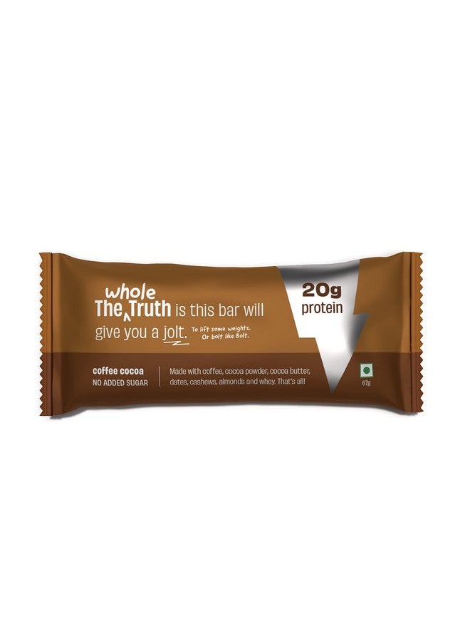 The Whole Truth High Protein Coffee Cocoa 20G Protein Bar Pack Of 5 X 67G Each No Added Sugar No Preservatives No Artificial Flavours All Natural - Image 1