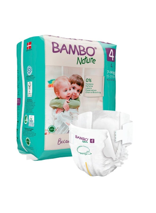 Bambo Nature Premium Baby Tape Diapers for Baby Large Size (7-14 Kgs), Super Absorbent, Breathable, Extra Soft, Dermatologically Tested Toddler Nappies, Bamboo Diaper With Wetness Indicator, 72 Count - Image 2