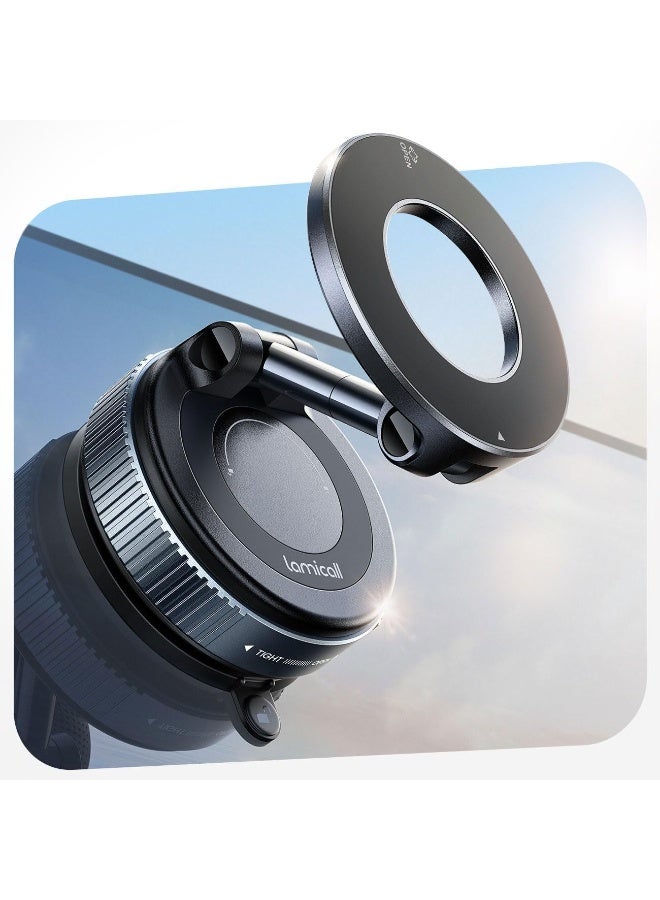 Car Phone Holder - [70 LBS Strongest Suction] for Magsafe Car Mount, 360° Adjustable Suction Cup Phone Mount Dashboard Windshield Vacuum Magnetic Phone Holder for Car fit iPhone 17 16 Pro Max - Image 1