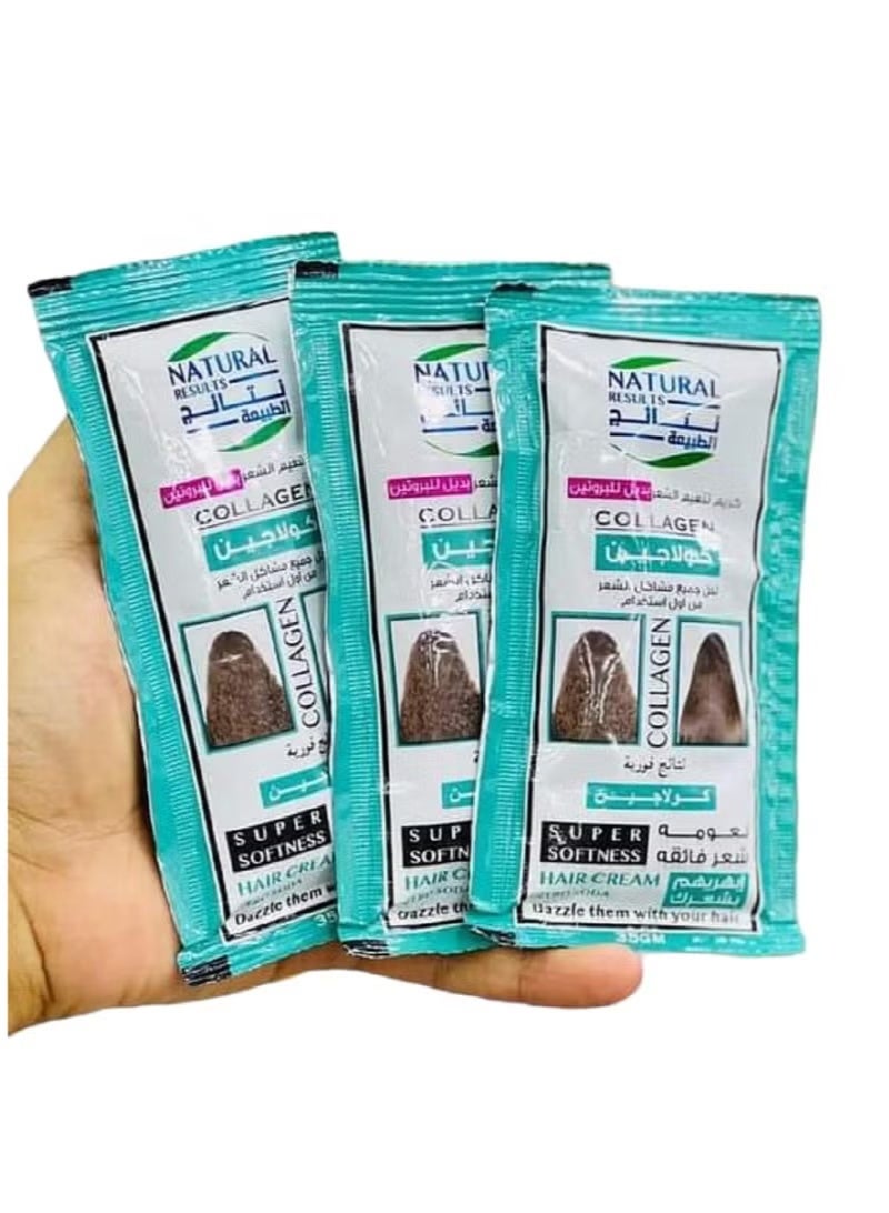 Nature's Results Protein Alternative Hair Smoothing Cream, 3 Sachets, 35g Each - Image 2