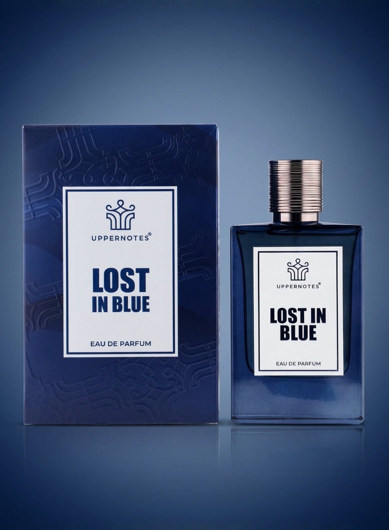 UpperNotes Lost in Blue EDP Unisex 80ml | Mandarin Iris Violet Patchouli Powdery Clean | Fresh Long Lasting Elegant Daily Fragrance UAE - Image 3