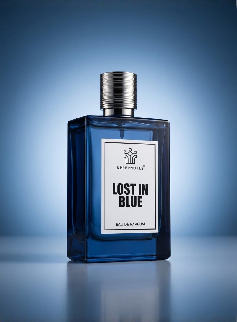 UpperNotes Lost in Blue EDP Unisex 80ml | Mandarin Iris Violet Patchouli Powdery Clean | Fresh Long Lasting Elegant Daily Fragrance UAE - Image 4