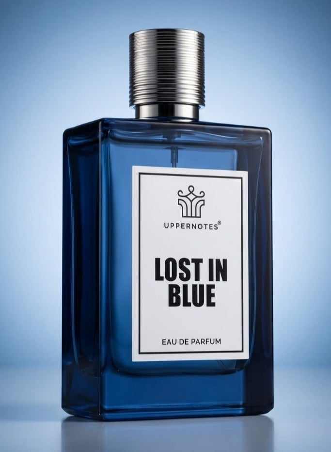 UpperNotes Lost in Blue EDP Unisex 80ml | Mandarin Iris Violet Patchouli Powdery Clean | Fresh Long Lasting Elegant Daily Fragrance UAE - Image 1