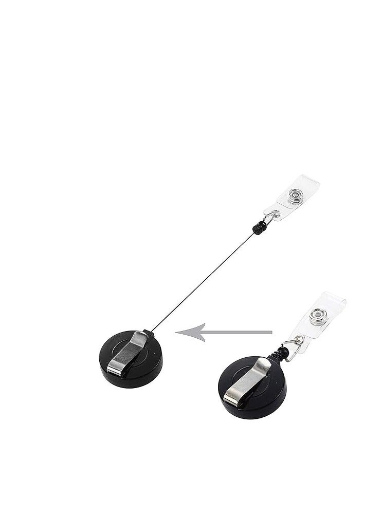 Terabyte ID Card Holder With Clip Black with plastik clear  Transparent and Clear Plastic for PVC ID Card Badge Holde 1 pcs - Image 3