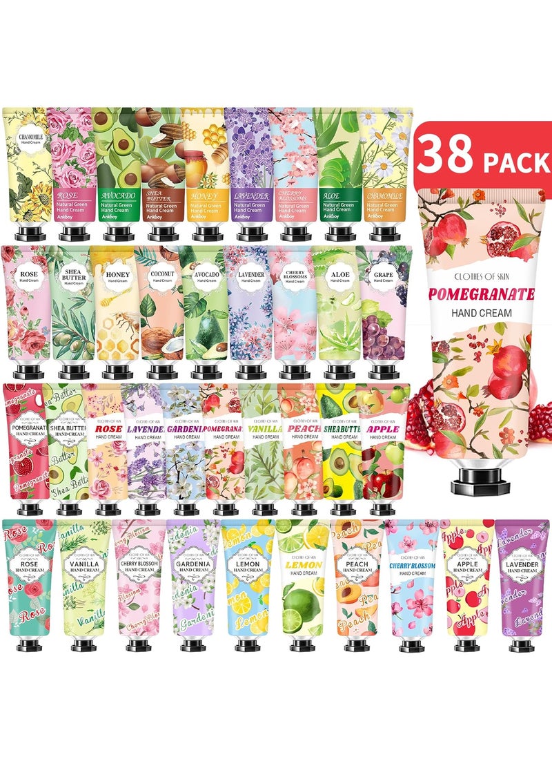 DBEAUTYM 38 Pack Bulk Hand Cream Gifts for MomMothers Day GiftsEaster Basket Stuffers for Teen GirlsTeacher Appreciation Gifts Nurse GiftsNatural Plant Fragrance Travel Hand Lotion For Dry Cracked Hands 