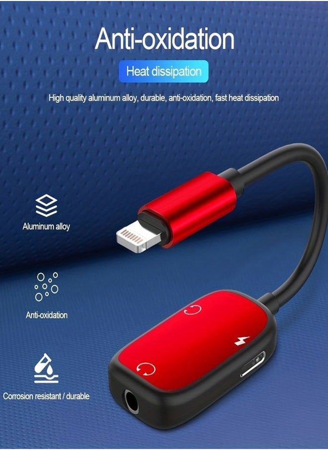 Generic - 2 in1 lightning to 3.5mm headphone jack audio converter adapter DAC digital chip suitable for iPhone Audio conversion while charging - Image 1