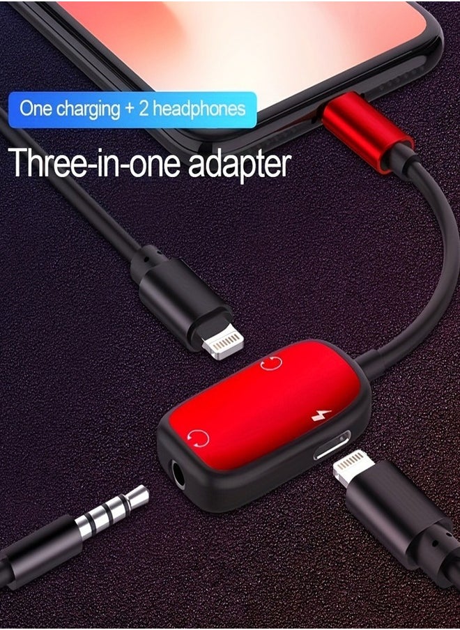 Generic - 2 in1 lightning to 3.5mm headphone jack audio converter adapter DAC digital chip suitable for iPhone Audio conversion while charging - Image 1