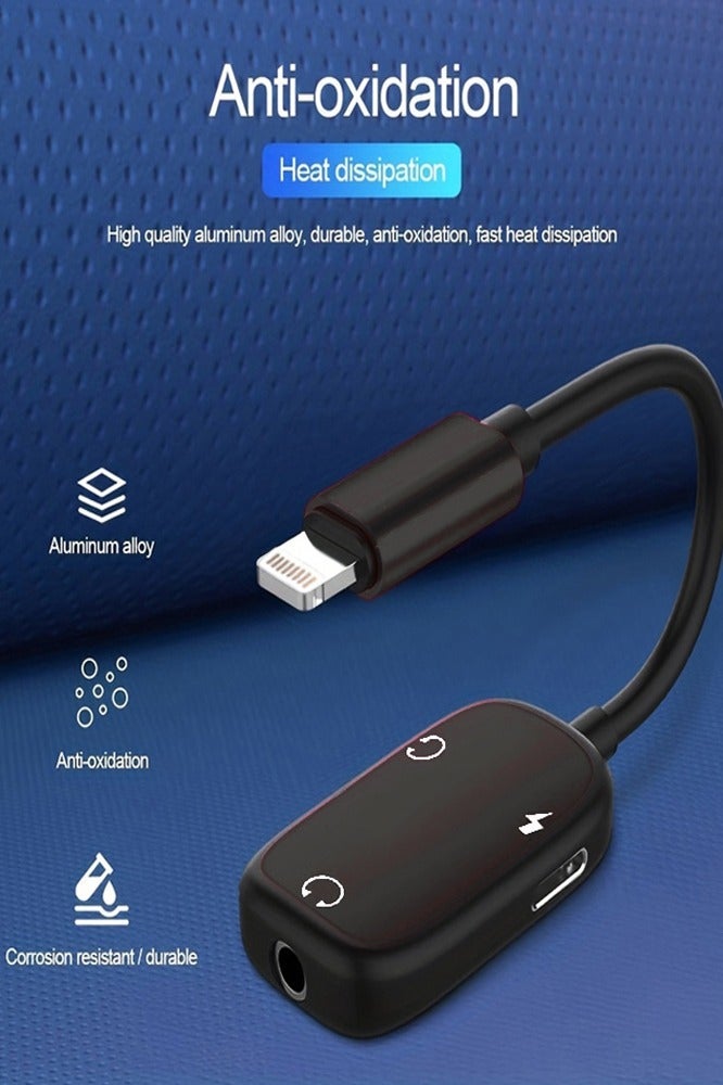 2 in1 lightning to 3.5mm headphone jack audio converter adapter ,Digital chip suitable for iPhone Audio conversion while charging - Image 4