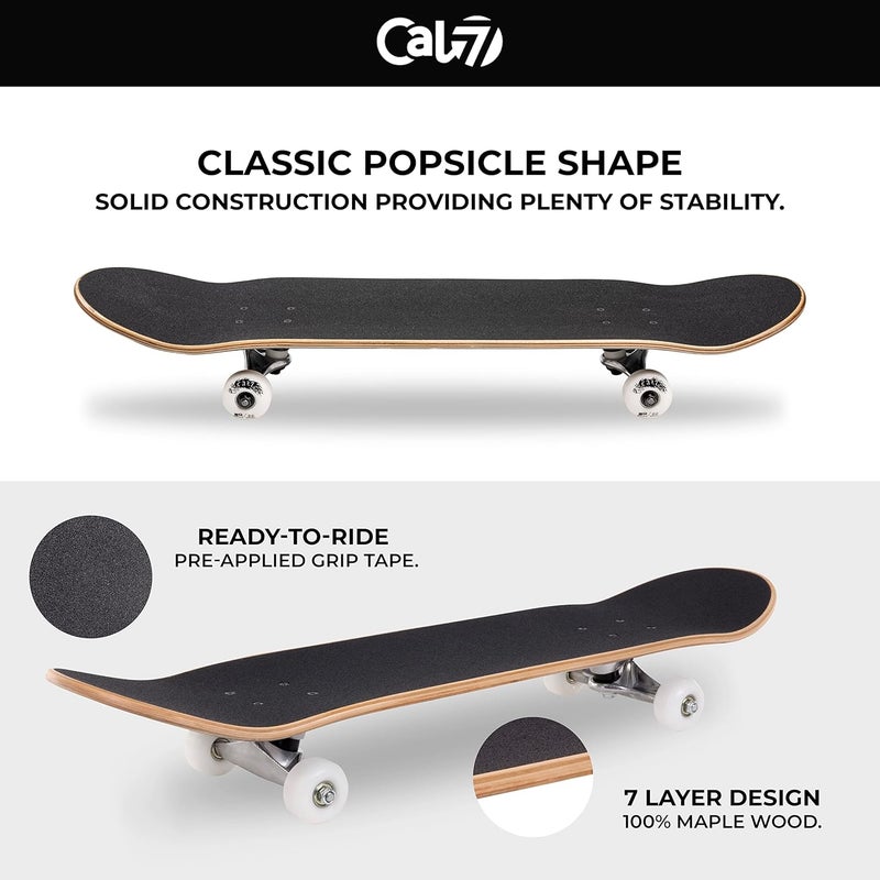 Cal 7 Complete Standard Skateboard 7.5-8-Inch Deck - Image 3