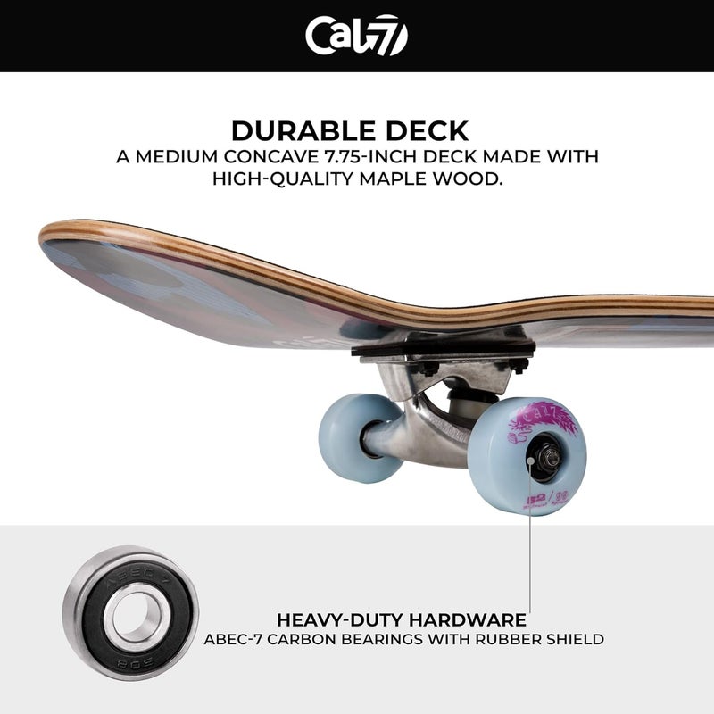 Cal 7 Complete Standard Skateboard 7.5-8-Inch Deck - Image 5