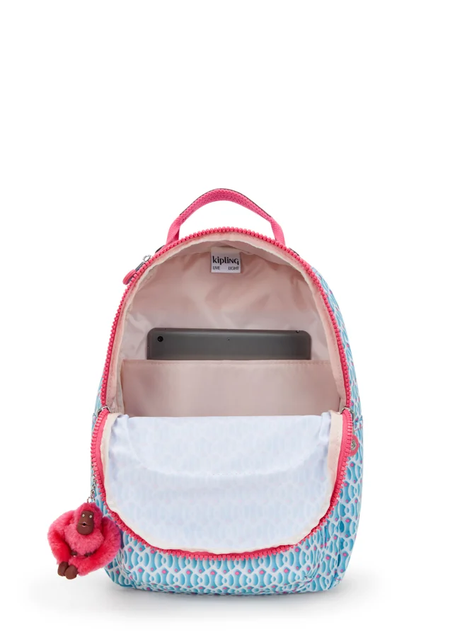 كيبلينغ Small Backpack (With Laptop Protection) Female Dreamy Geo C Seoul S
