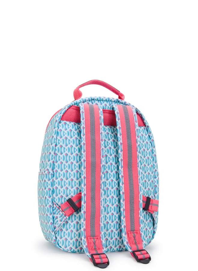 كيبلينغ Small Backpack (With Laptop Protection) Female Dreamy Geo C Seoul S