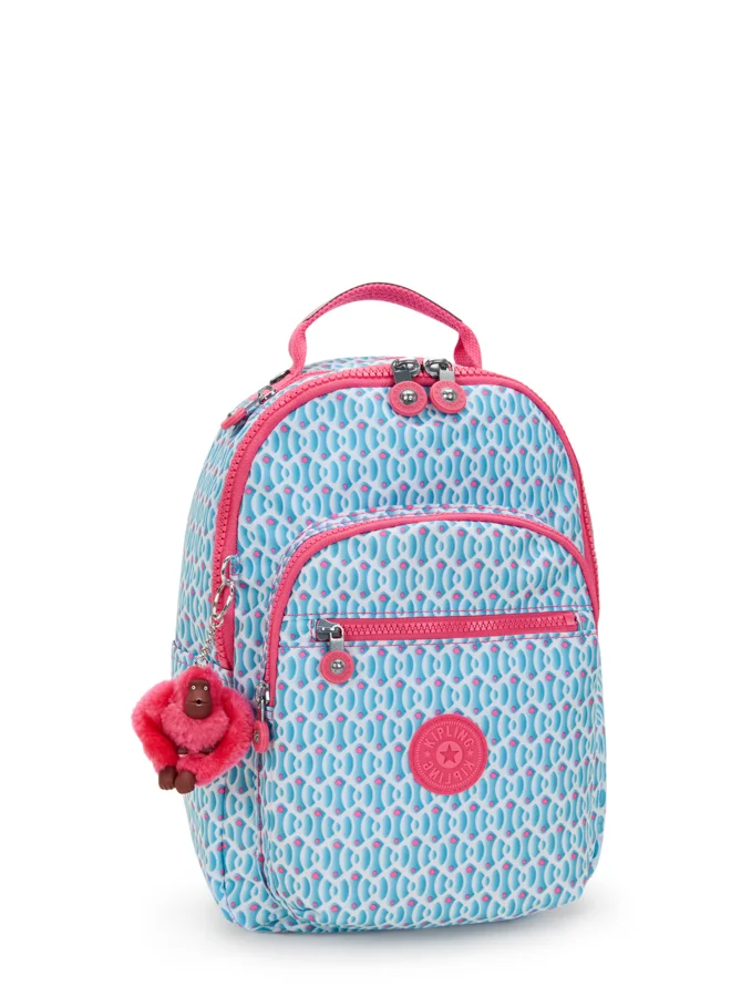 كيبلينغ Small Backpack (With Laptop Protection) Female Dreamy Geo C Seoul S