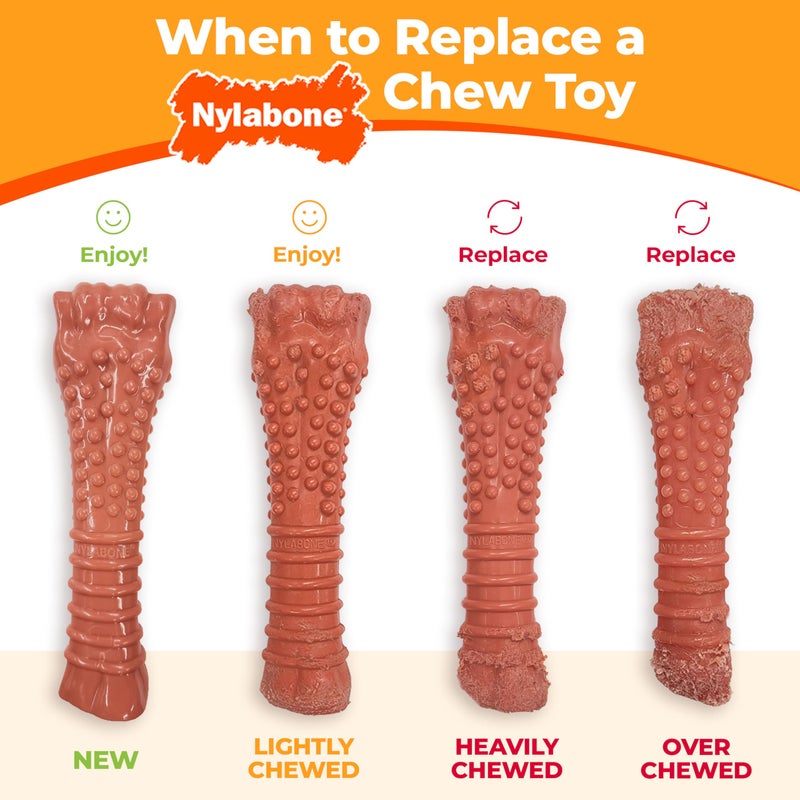 Nylabone Original Bone Power Chew Toy for Dogs, Durable & Tough Dog Toys for Aggressive Chewers, Original Flavor, Small - Up to 25 Ibs, 1 Count - Image 5
