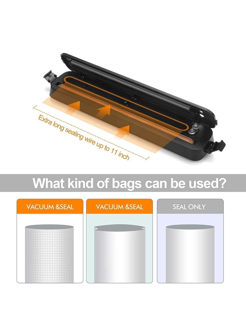 ELTRAZONE Single touch Portable Food Saver Vacuum Sealer Machine with 2 Functions for Fruits Nuts Meat Sweets Vegetables with Pieces Sealed Bags - Image 5