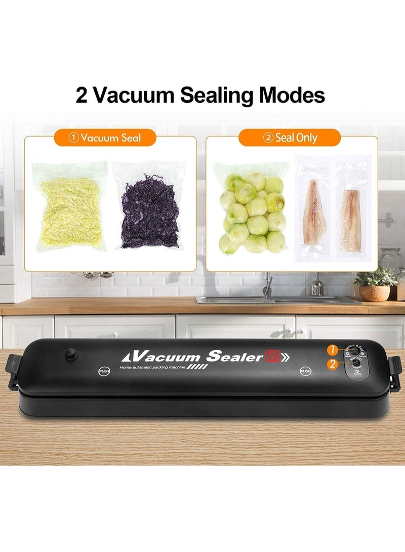 ELTRAZONE Single touch Portable Food Saver Vacuum Sealer Machine with 2 Functions for Fruits Nuts Meat Sweets Vegetables with Pieces Sealed Bags - Image 4