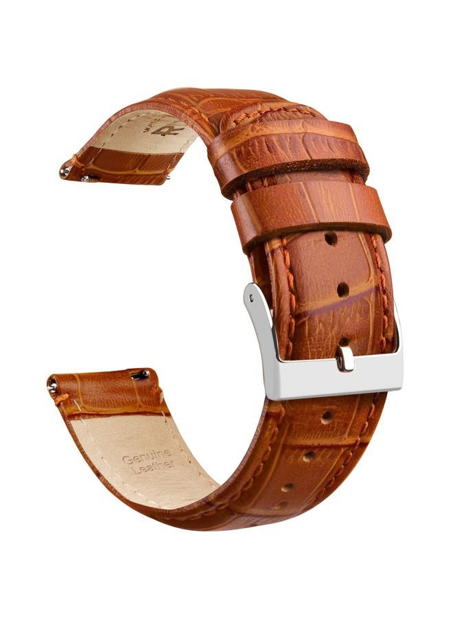Ritche Christmas Gift Quick Release Leather Watch Bands Genuine Leather Watch Strap for Samsung Galaxy Watch 6 Band Classic 43mm 47mm 40mm 44mm 18mm, 20mm or 22mm for Men and Women, White Elephant - Image 1
