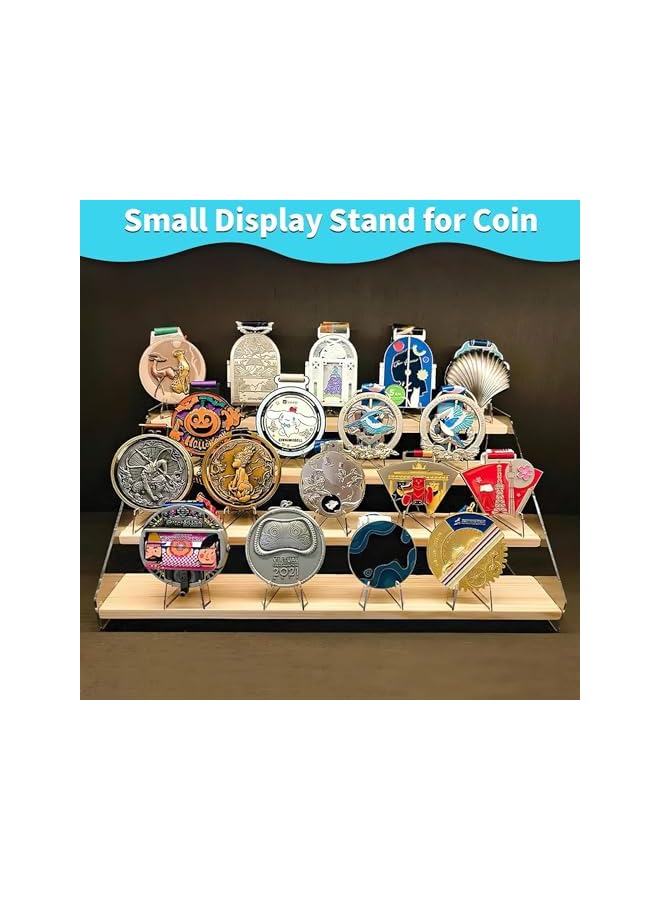 The Bros Card Display Stand, 20 Pack Small Easel Stand, Acrylic Picture Holder Stands, for Challenge Coin Graded Card Sports Card Trading Card PSA Card Baseball Card (2.2 Inch Tall)  - Image 4