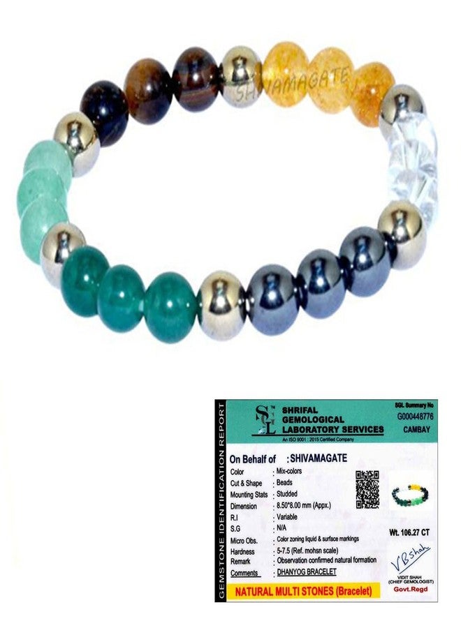 SHIVAMAGATE Dhan Yog Money Magnet Bracelet - Natural Gemstone Prosperity Bracelet for Wealth, Abundance & Success | Activates Dhan Yoga Energies | Handcrafted for Men & Women - Image 1