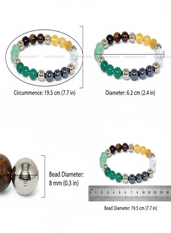 SHIVAMAGATE Dhan Yog Money Magnet Bracelet - Natural Gemstone Prosperity Bracelet for Wealth, Abundance & Success | Activates Dhan Yoga Energies | Handcrafted for Men & Women - Image 5