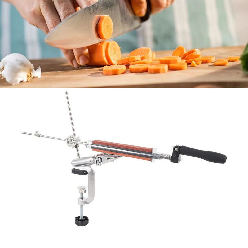 مجموعة حادة زاوية ثابتة تصميم انقلاب 360 درجة مقبض قابل للتعديل 10 حجارة حادة من الكورندوم الأبيض نظام حادة الطباخ - Image 5