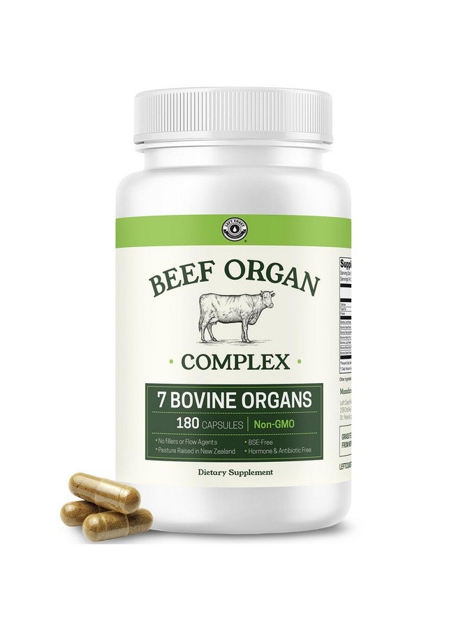 Left Coast Performance Beef Organ Supplement Grass Fed - 7 Beef Organs Complex from New Zealand - Liver Heart Pancreas Kidney Lung Spleen Bone Marrow - Non-GMO, No Fillers, Hormone & Antibiotic Free - Carnivore Diet - 180ct - Image 1