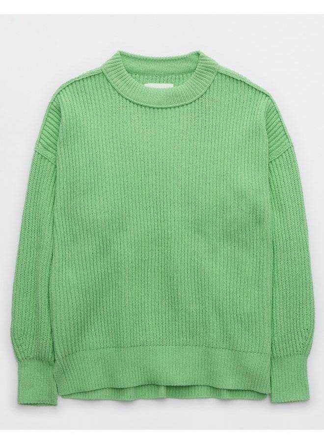 Aerie - Crew Neck Knitted Sweater - Image 1