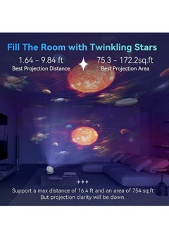 إم مياويان جهاز عرض Planetarium Galaxy 12 في 1، جهاز عرض فضاء يدور 360 درجة مع نظام شمسي، مناسب لإضاءة ليلية على شكل نجمة لسقف غرفة النوم للأطفال البالغين، المسرح المنزلي  - Image 5