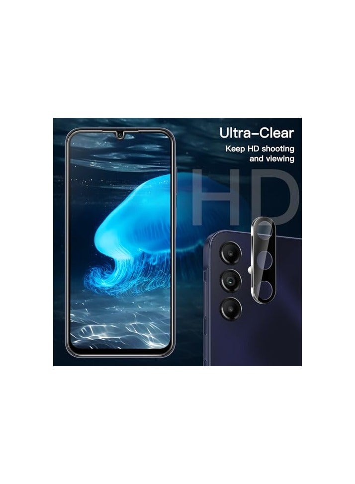 JETech Screen Protector for Samsung Galaxy A15 4G / 5G 6.5 Inch with Camera Lens Protector, Tempered Glass Film, HD Clear, 2-Pack Each - Image 4