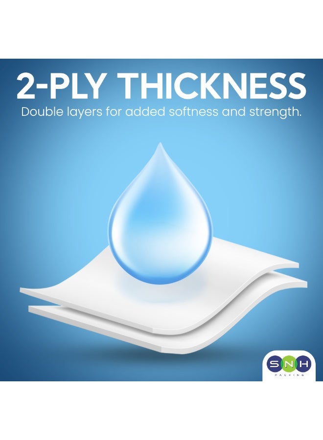 SNH Packing Cubic Box Facial Tissue Pack of 48, 2 Ply x 100 Tissues Each Cube Box White - Image 5