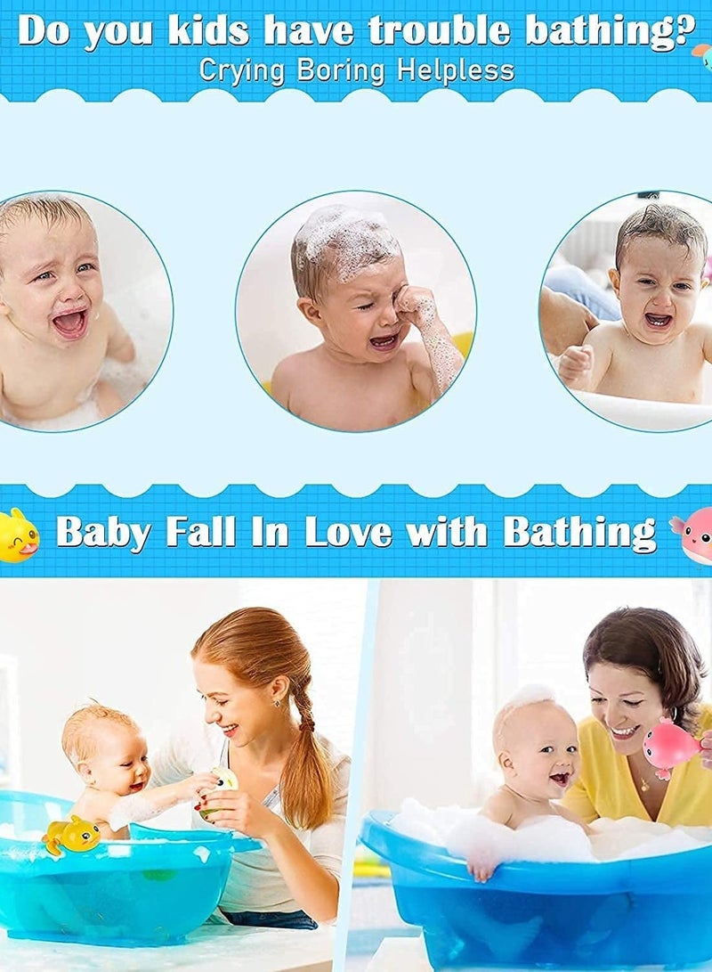 XiuWoo Baby Bath Toys 6-Piece Adorable Bathtub Floating for 1 Year Old Boys & Girls Newborn Water Preschool Toddler Pool 1-3 Years - Image 3