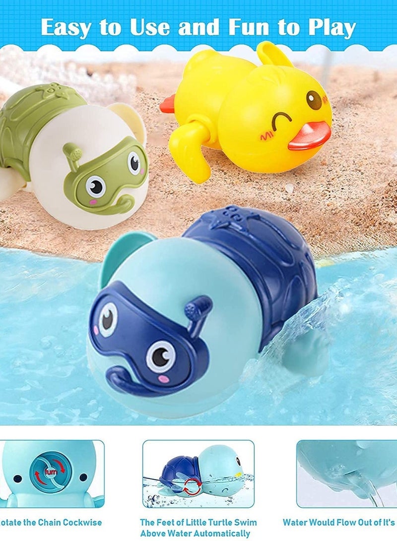 XiuWoo Baby Bath Toys 6-Piece Adorable Bathtub Floating for 1 Year Old Boys & Girls Newborn Water Preschool Toddler Pool 1-3 Years - Image 2