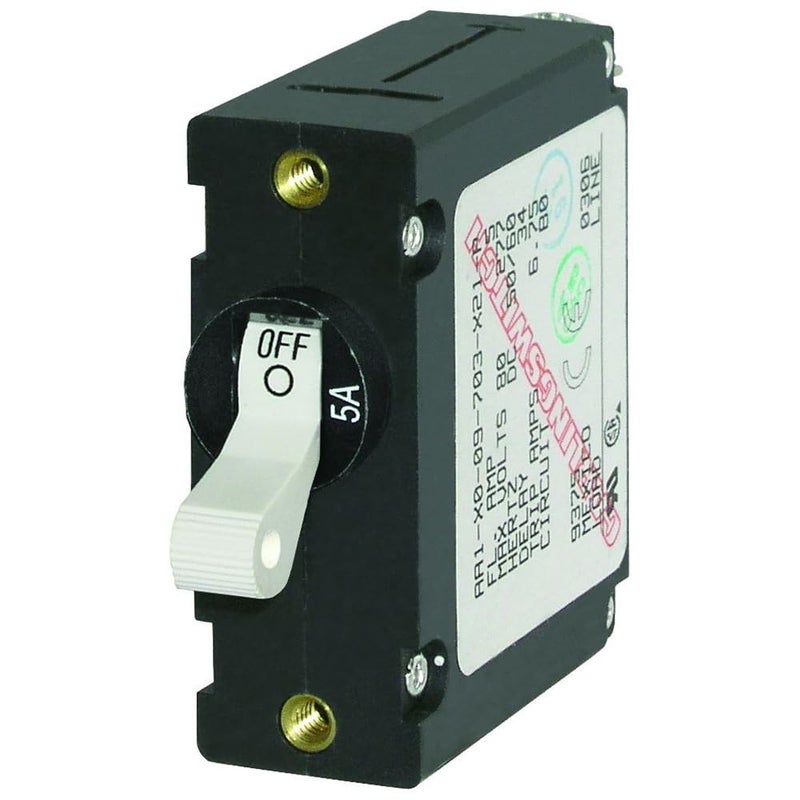 Blue Sea Systems 7202 AC / DC Single Pole Magnetic World Circuit Breaker, Black - Image 2