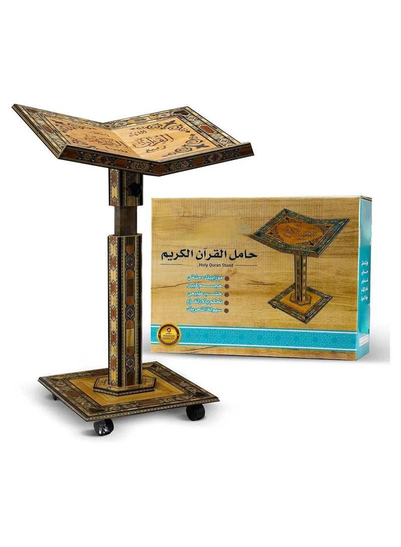حاملة المصحف الجوامي مصنوعة من خشب الفسيفساء الدمشقي حجم كبير  - Image 3