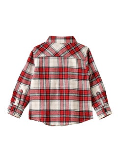 JAM Boys Red and White Plaid Flannel Shirt  - Image 2