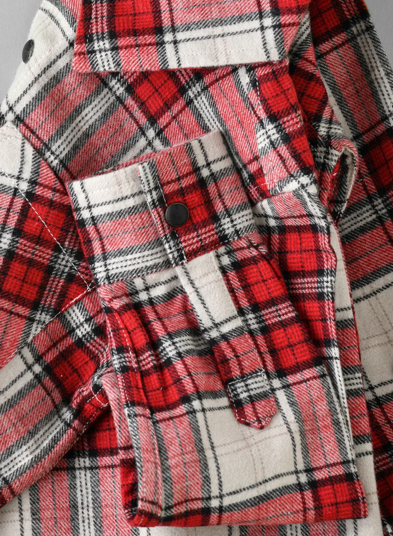 JAM Boys Red and White Plaid Flannel Shirt