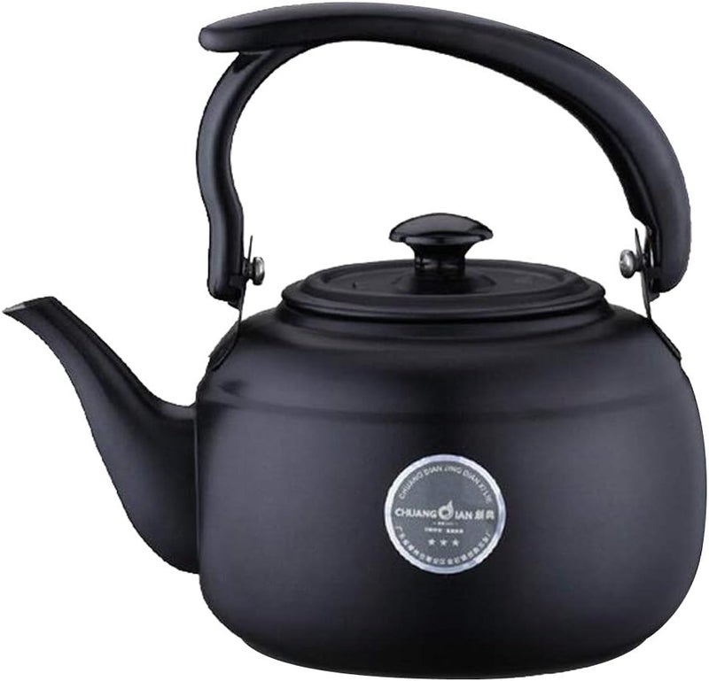 klarako Tea Kettle Stainless Steel Teapot Metal Teakettle for Stovetop Induction Stove Top Heat Water Tea Pot, for Home Kitchen Hotel Restaurant Cafe - Black, as described - Image 3