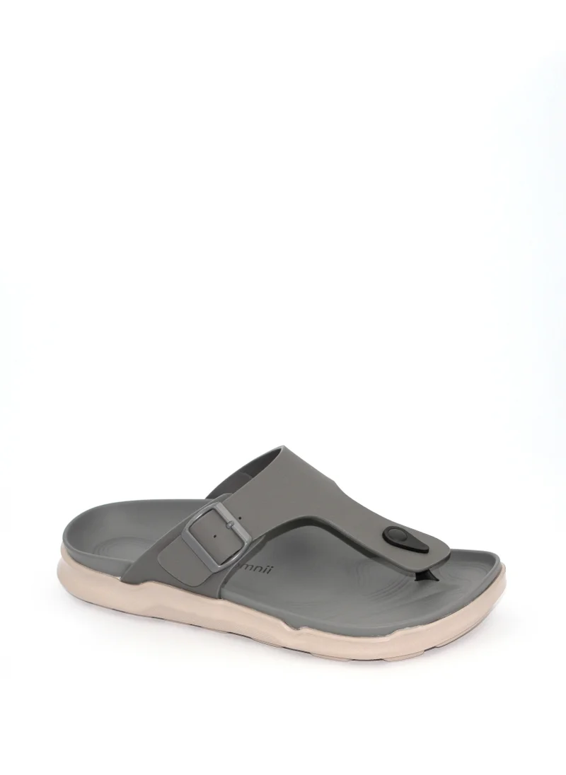 جيومني Traditional Arabic Sandals for Men – Comfortable Leather Slip-On Design – Perfect for Everyday Wear & Occasions -Dark Grey