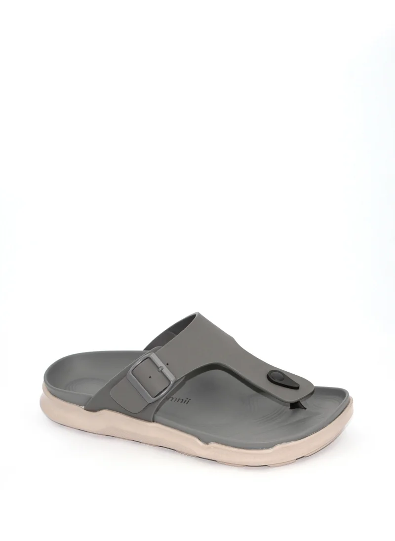 Geoomnii Traditional Arabic Sandals for Men – Comfortable Leather Slip-On Design – Perfect for Everyday Wear & Occasions -Dark Grey